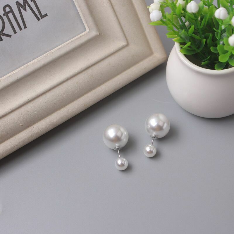 2022 nuovi orecchini da donna delicati orecchini a bottone con perle a due lati per le donne Bijoux coreano boucle Girl regali gioielli all'ingrosso