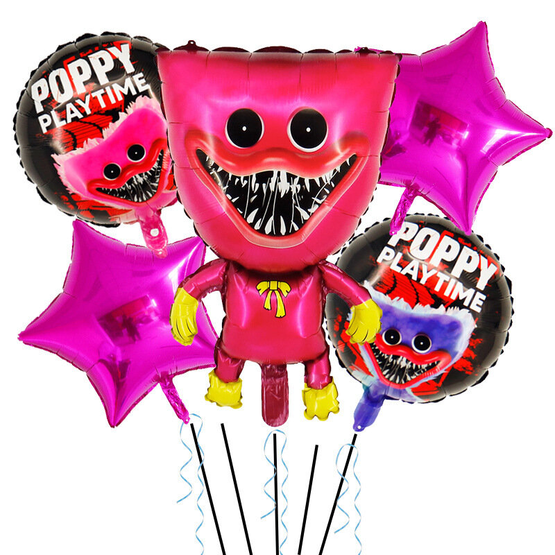 Cartoon Anime Toy Balloon Playtime Aluminum Film Balloons Set Birthday Party Themed Decorative Balloons Game Themed Balloons