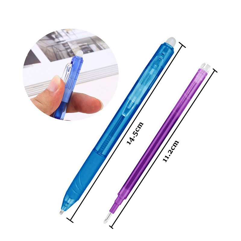 Ensemble de stylos à encre gel effaçable magique, stylos rétractables, poignée lavable, plus récent, recharge, presse, 8 couleurs, 0.7mm
