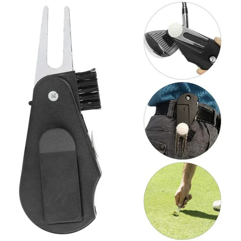 Herramienta de reparación de pelota de Golf 5 en 1, accesorio único de alta calidad, marcador de bola, contador de puntuación, cepillo, Divot, plástico multifunción, 1 ud.