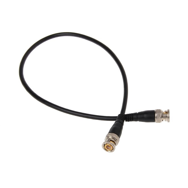 ESCAM-Cable adaptador BNC macho a macho, engarce recto, niquelado, RG58, Pigtail, 0,5 m