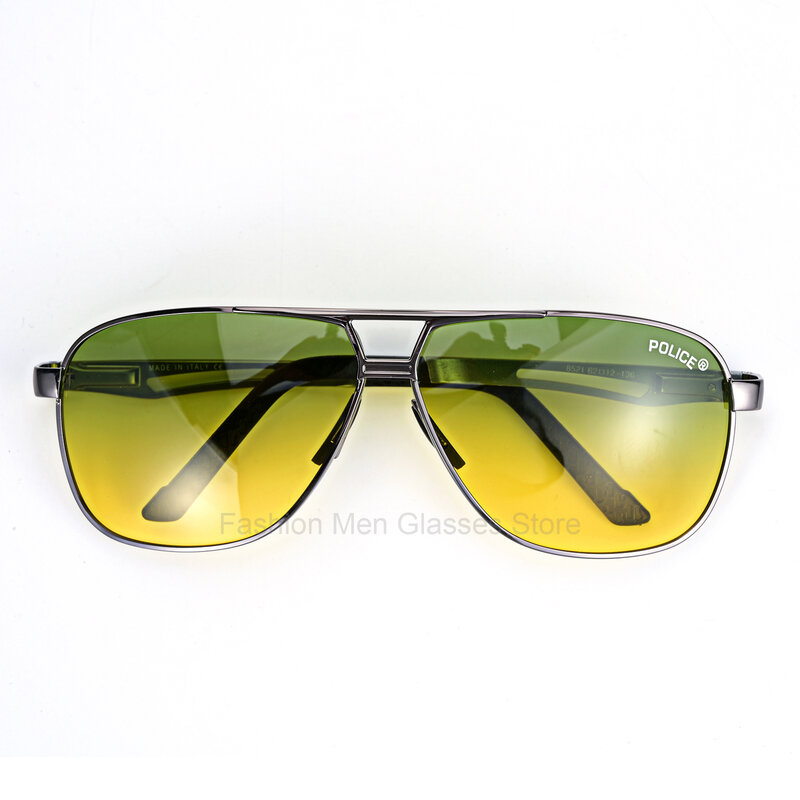 Polícia marca de luxo condução visão noturna óculos de sol polarizados para homem uv400