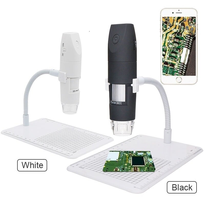 1000X LED cyfrowy mikroskop ręczny telefon komórkowy mikroskop elektroniczny z elastyczny stojak Wifi/3 w 1 kamera inspekcyjna USB