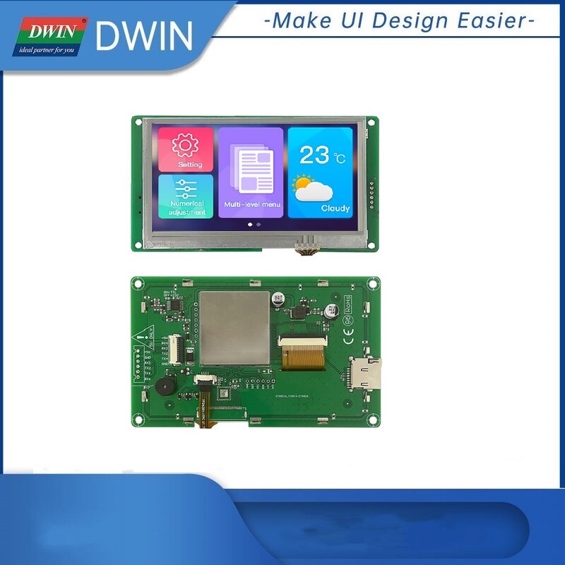 DWIN 4.3 Inci Arduino Mega 2560 ESP32 ESP8266, Resolusi 480*270 Panel Display HMI/UART DMG48270C043_04W