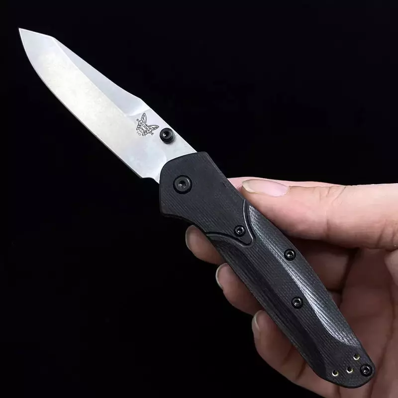 Pegangan BENCHMADE 945 pisau lipat G10 warna ganda pisau saku keselamatan taktis Kemah luar ruangan alat EDC pisau