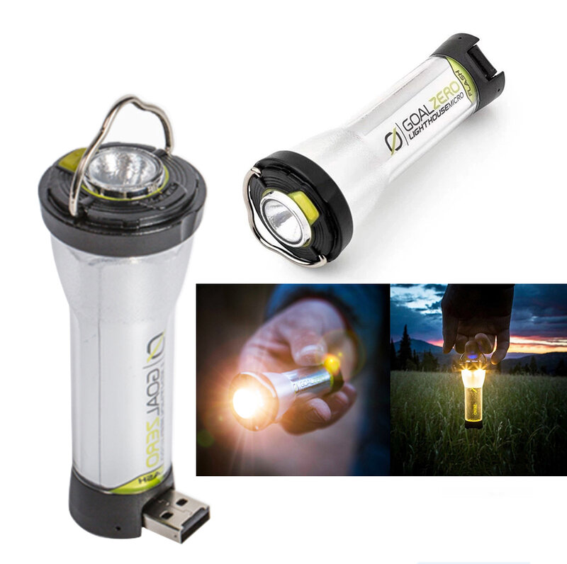 Goal Zero-minilinterna LED recargable por USB, iluminación de emergencia para acampada, linterna de transferencia, 2600mAh