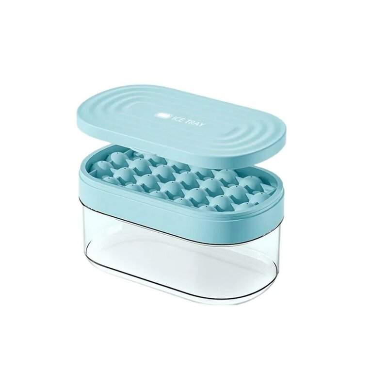 24 Grid Silicone Ice  Maker Mold Ice Mould Box Ice Tray With Lid Bin A Large Capacity  For Bar Gadget Kitchen Accessories