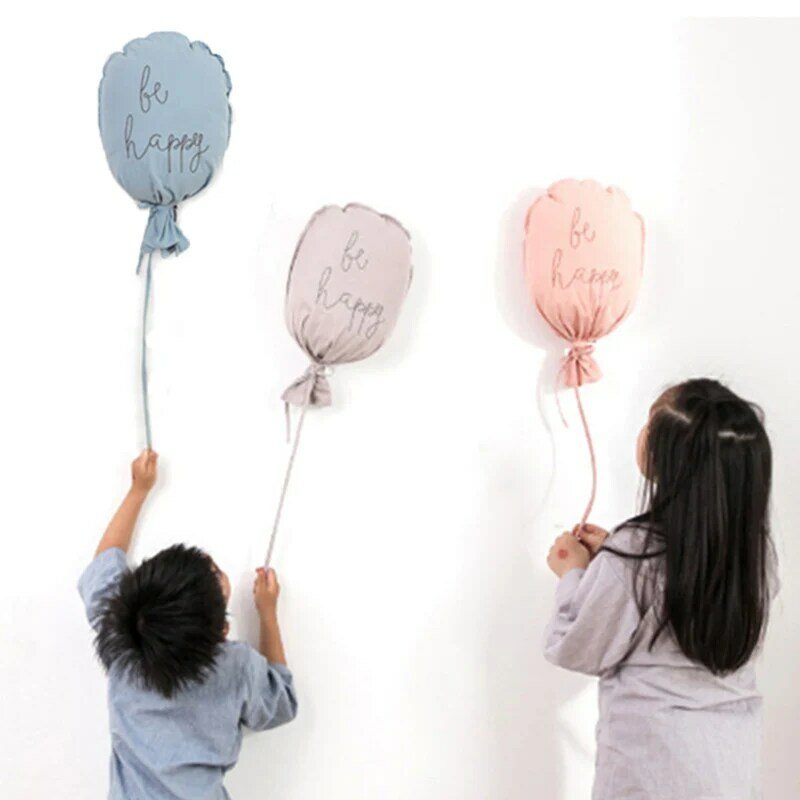 Ornamen Hiasan Dinding Balon Lucu Katun Gaya Nordik Mainan Dekorasi Kamar Anak-anak Aksesori Kamar Tidur Bayi Alat Peraga Foto Dekorasi Rumah