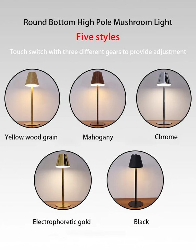 Lámpara LED de mesa recargable por USB para habitación de niños, luces de noche para restaurante, Bar, Hotel, lámpara de escritorio, luces de decoración inalámbricas