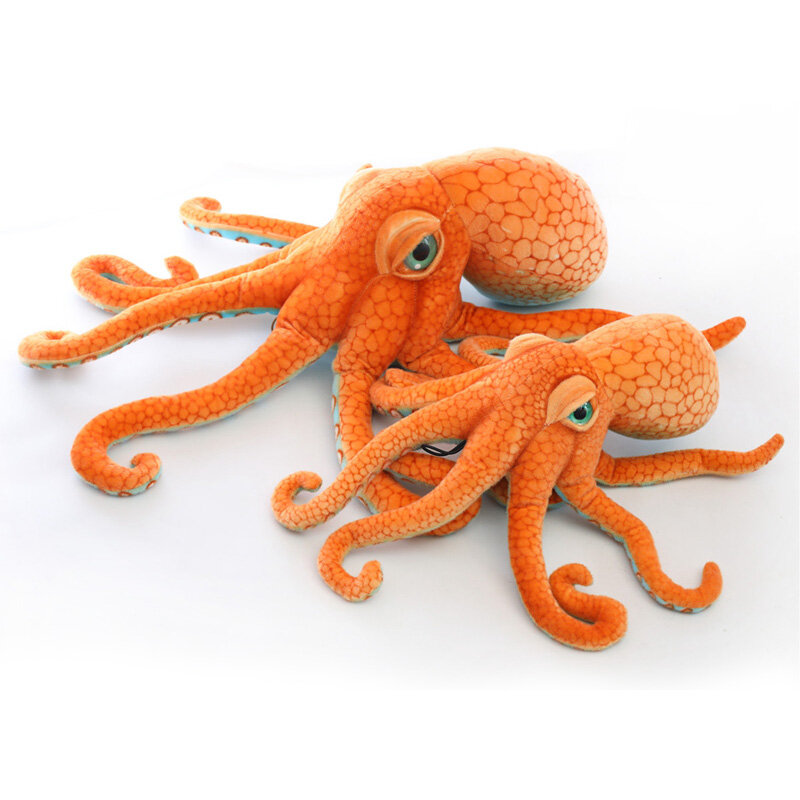 55~80cm Giant Simulated Octopus Stuffed Plush Toys High Quality Lifelike Marine Animals Doll For Kids Boys Xmas Birthday Gifts