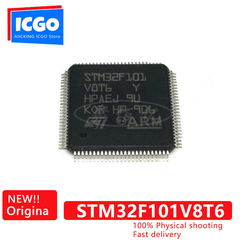 (1 قطعة) 100% الأصلي STM32F101V8T6 LQFP100 MCU IC جديد