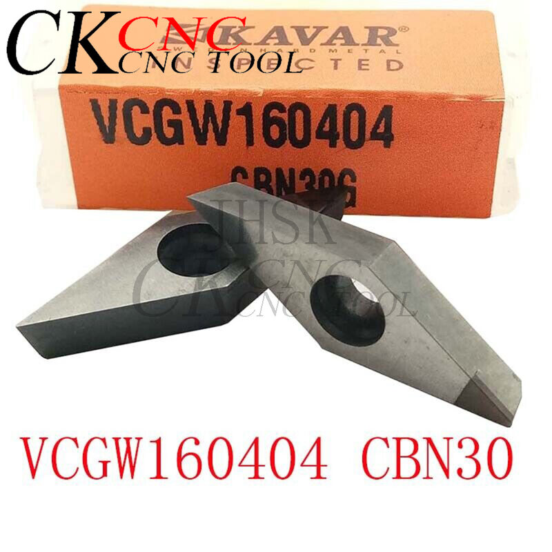 2шт VCGW160404 CBN VCGW 160404 CBN карбид бора вставки токарные инструменты алмазное лезвие резак токарный станок для твердости стали