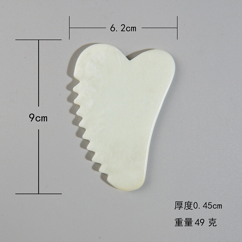 Alat pijat batu giok guas pengikis gigi gergaji Gua Sha untuk tubuh Meridian pengikis wajah mengangkat pelangsing kulit detoks SPA Kecantikan