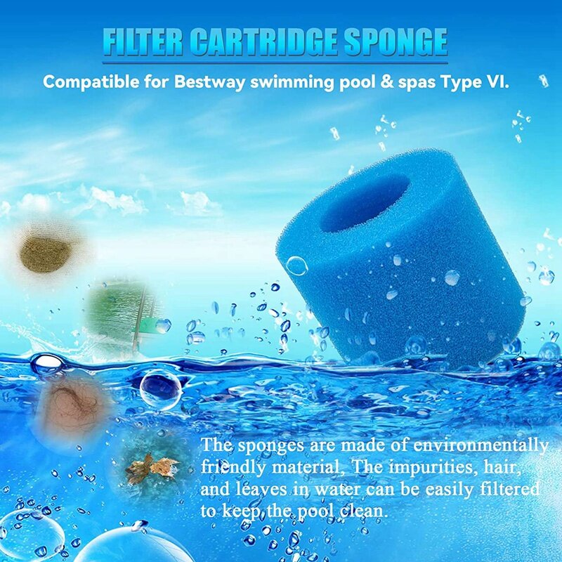 Cartucho de esponja vi tipo vi, para colsalspa, filtro de substituição para sallay, lay-z, bomba de filtro de spa