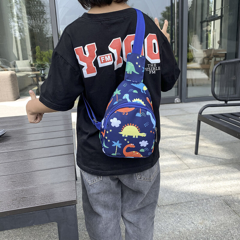 เด็กน่ารักการ์ตูนพิมพ์ไดโนเสาร์ฮอร์นเด็กกระเป๋าเด็ก Mini Kawaii Crossbody กระเป๋าโรงเรียนอนุบาล Travel Tote