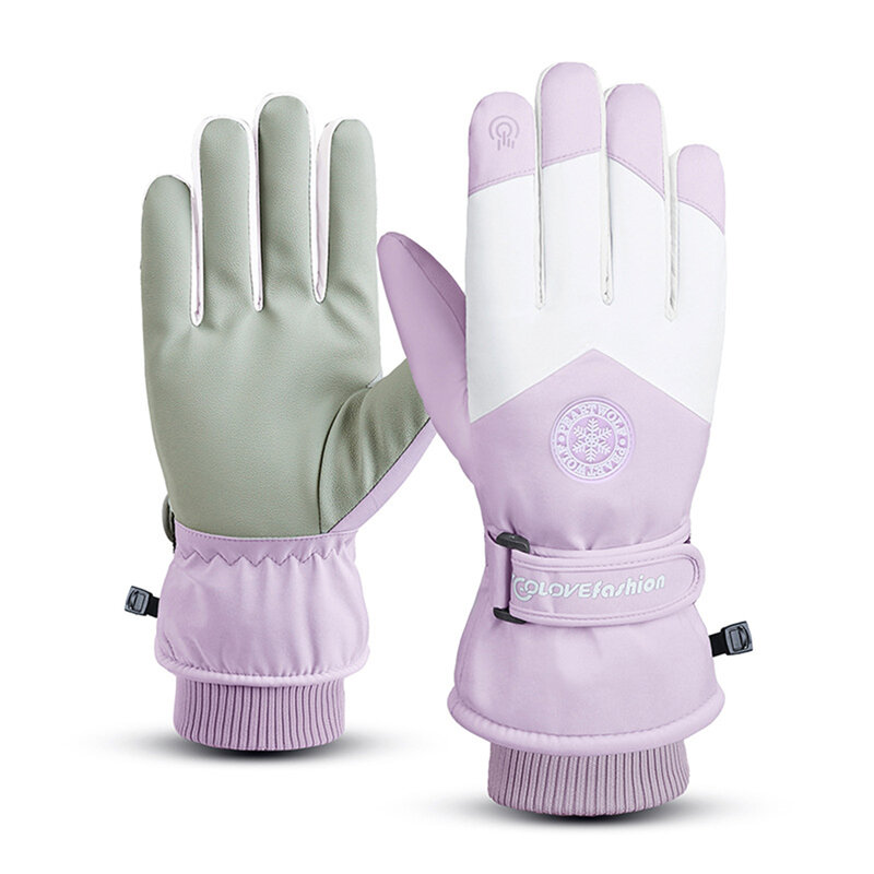 1 пара, Нескользящие теплые водонепроницаемые перчатки для занятий спортом на открытом воздухе