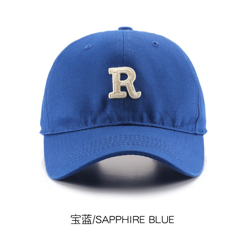 New Woman's Baseball Caps Casual Cotton Sun Hats Embroidery Letter R Hats for Women Unisex Solid Color Visor Hats Cap Male 2023