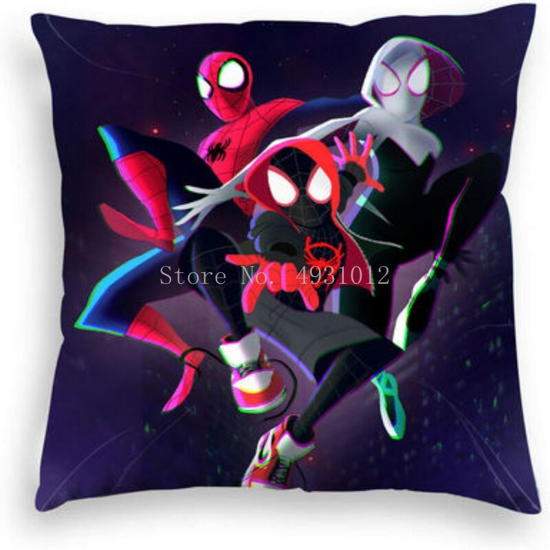 Cartoon Spiderman Spider-Verse Cushion Cover PillowCase Decorative/Nap Room Sofa Baby Boys Children Gift 45x45cm