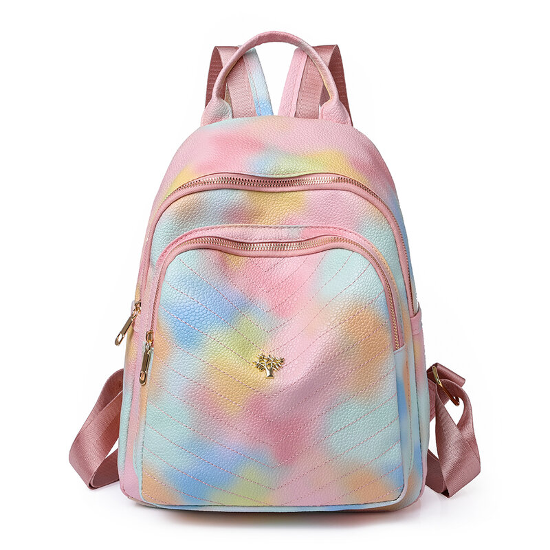 Soft PU Leather Womens Backpacks 2022 Trend Female Shoulder Handbags Fashion Girl School Bags Travel Bag Outdoor Backpack