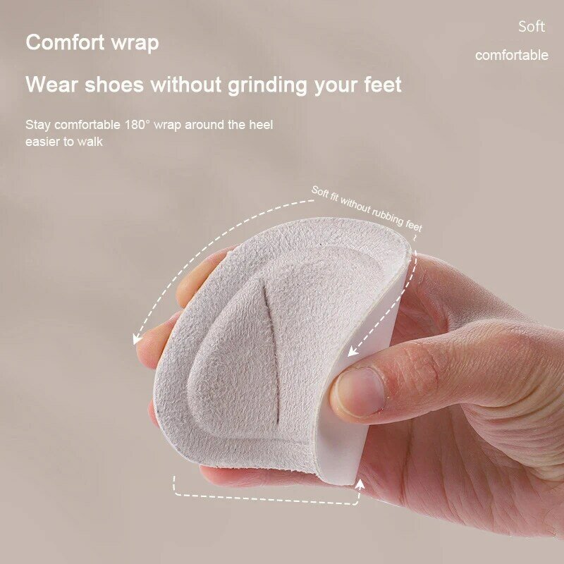 2pcs Shoe Pad Foot Heel Cushion Pads Sports Shoes Adjustable Antiwear Feet Inserts Insoles Heel Protector Sticker Insole Insert