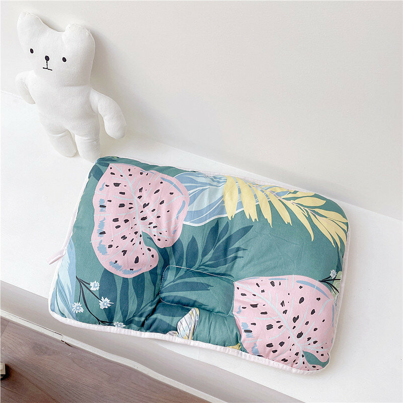 Newborn Infant Toddlers Baby Pillow For Sleeping Cotton Cartoon Printing Super Soft Small Pillows Washable Kids Pillows Bedding