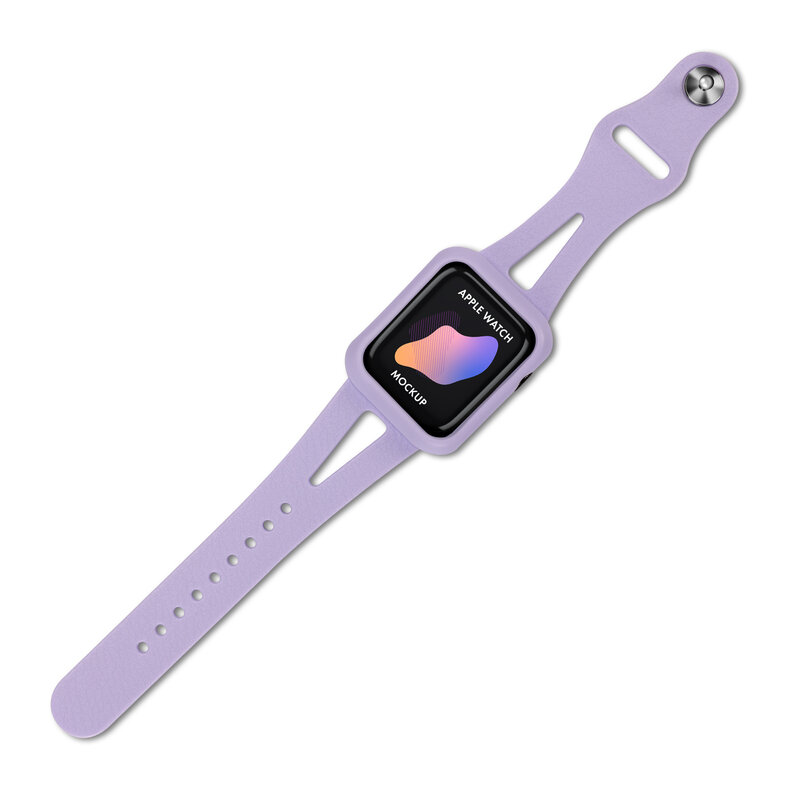 Per Apple Watch band Case + cinturino 45mm 41mm 44mm 42mm 40mm 42mm 38mm cinturino in Silicone cinturino da polso Correa iWatch 3 4 5 6 se 7