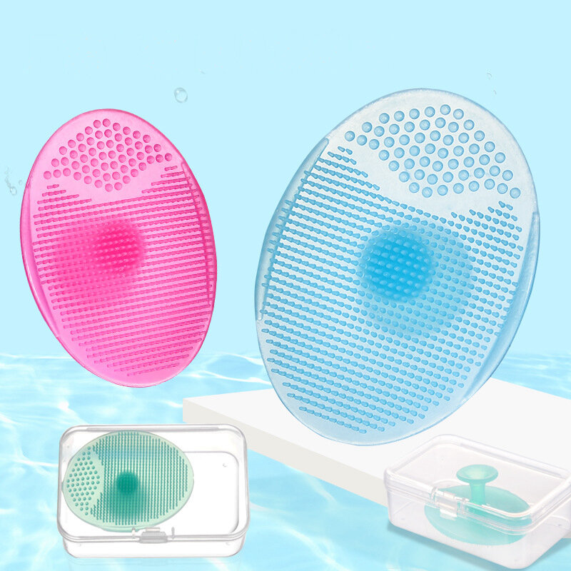 Newborn Baby Silicone Shampoo Face Wash Brush Babies Items Shower Accessories  For Children Small Soft Convenient Tools