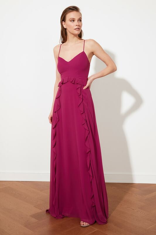 Trendyol Volants Chiffon Abendkleid & Prom Kleid TPRSS21AE0084