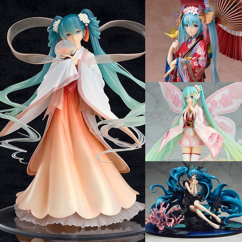 Кимоно Hatsune Miku ручной работы, кимоно Мику, снег, вишневый цвет, Бабочка, принцесса, периферийная модель, ручная работа, подарок, украшение