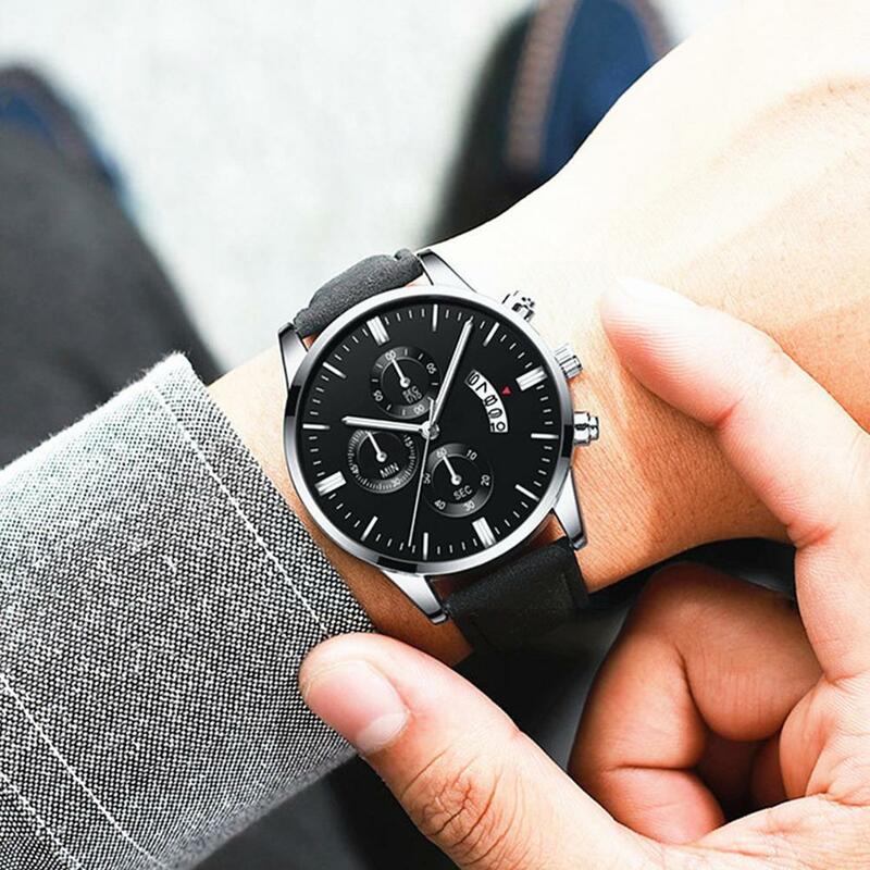 Masculino zegarki moda męska zegarki sportowe stal skórzana data zegarek prosty wyświetlacz biznes kwarcowy zegarek zespół N0s5