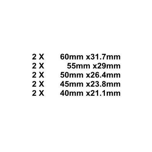 Juego de calcomanías gráficas de pinza de freno de calidad para coche, pegatinas de Tuning de carreras, película de vinilo de resistencia a alta temperatura, 5 tamaños, 10 piezas