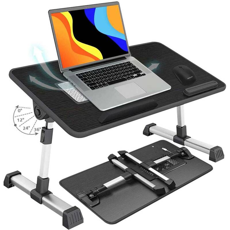 Supporto per Laptop pieghevole portatile supporto per tavolo da studio scrivania ventola di raffreddamento scrivania per Computer pieghevole per divano letto supporto per tavolo da tè