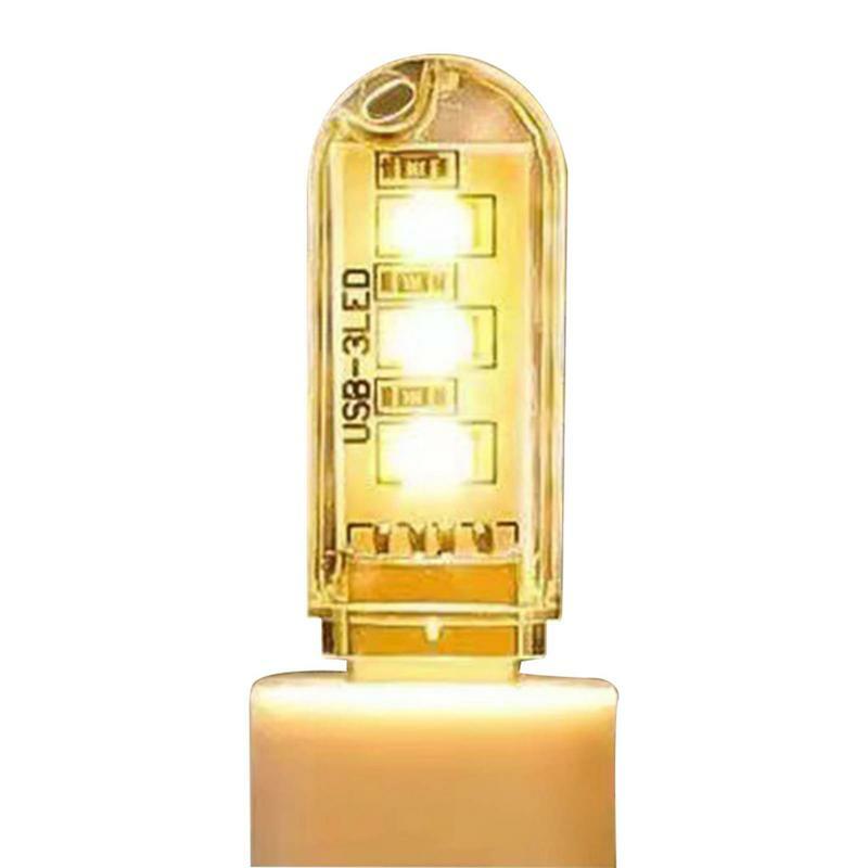 Гибкий светодиодный ночник с питанием от USB, мини-USB LED лампа для ванной, машины, детского сада, кухни, туалета