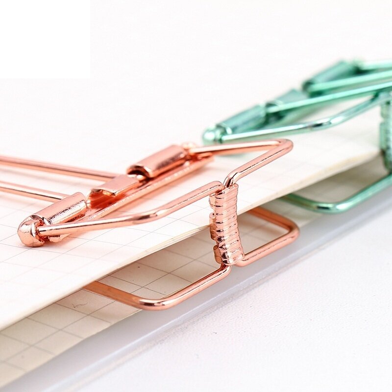 Ins Colors Binder Clips Gold Sliver Rose Green Purple Binder Clips for Office Study 8 Colors Size S M L