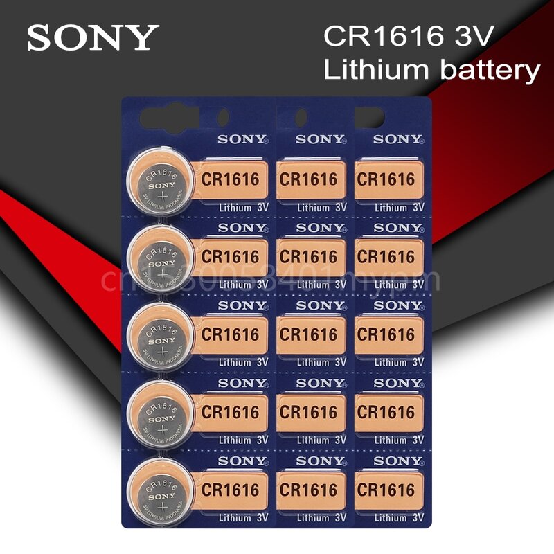 Sony 100% Original CR1616 Button Cell Battery for Watch Car Remote Key Cr 1616 ECR1616 GPCR1616 3v Lithium Battery