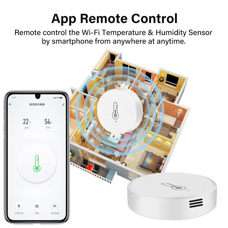 CORUI ZigBee 3.0 Smart Temperature And Humidity Sensor Tuya Smart Life App Remote Control Work With Alexa Google Home Smart Home