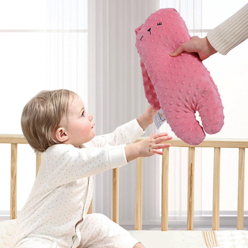 Sunveno กระต่ายทารกแรกเกิด Soothing หมอนตุ๊กตาตุ๊กตาหนานุ่มนุ่มกันชนเตียงเด็ก Crib Pad ป้องกันผ้าปูที่นอ...