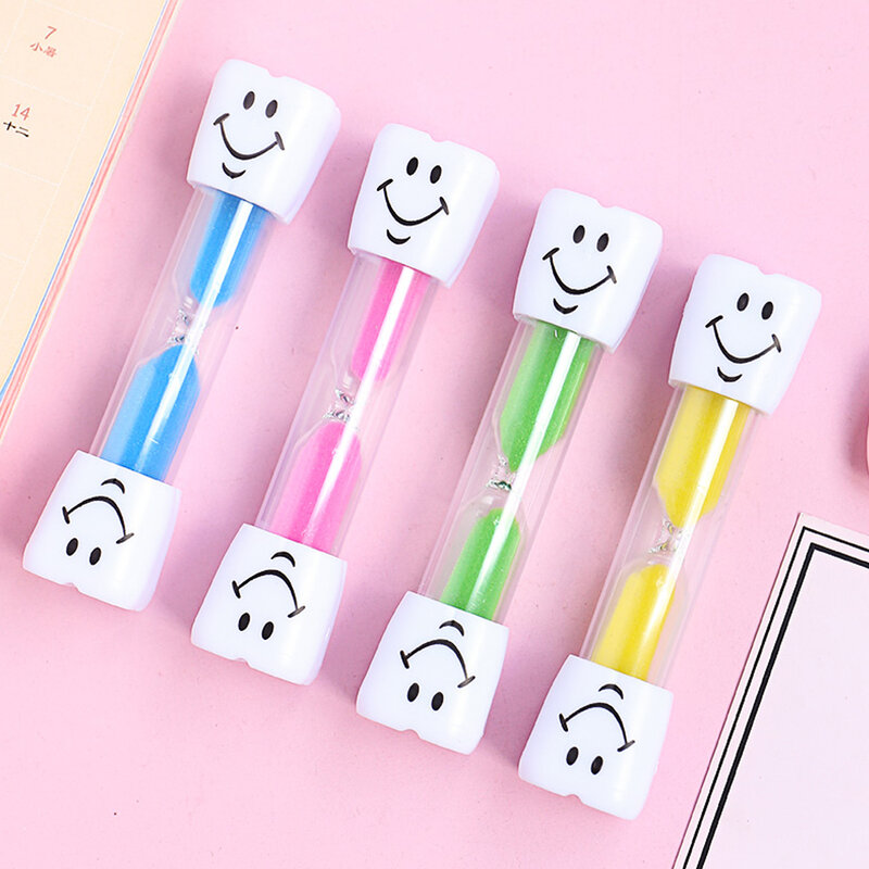 Kreatif Wajah Tersenyum Jam Pasir Jam untuk Memasak Menyikat Gigi 3 Menit Pasir Waktu Gelas Pasir Hadiah Anak-anak Anak-anak
