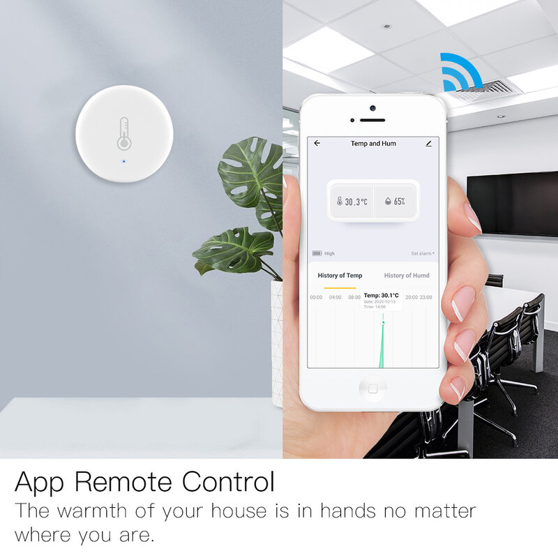Tuya-ZigBee 스마트 온도 및 습도 센서, 배터리 전원 보안 투야 스마트라이프 앱 알렉사 구글 홈