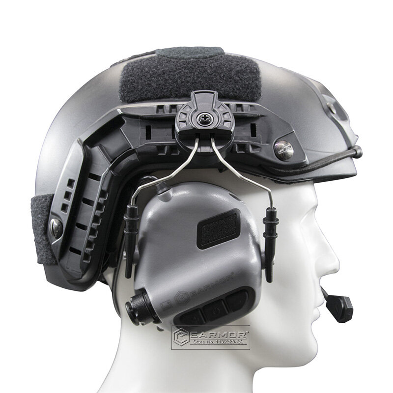 EARMOR M32H MOD3 Earphone Helm Taktis Penutup Telinga Menembak Elektronik Adaptor Panduan RAC Penutup Telinga Helm Komunikasi Penerbangan