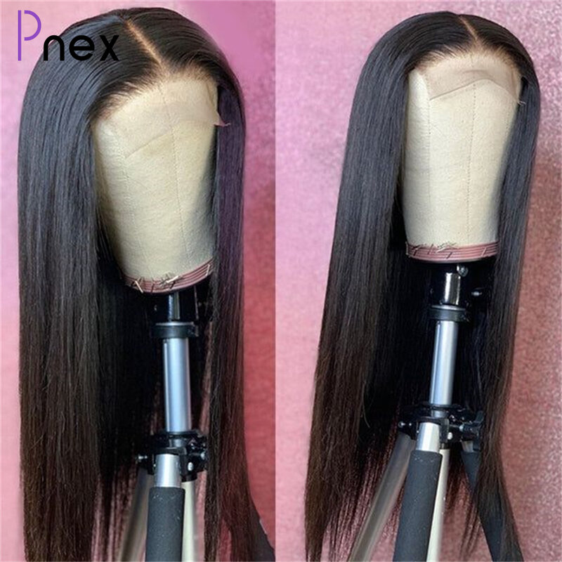 13x4 Bone prosto koronkowa peruka na przód 4x4 Hd przezroczysty brazylijski 30 Cal ludzkich włosów peruki dla czarnych kobiet koronki przodu peruka PNEX