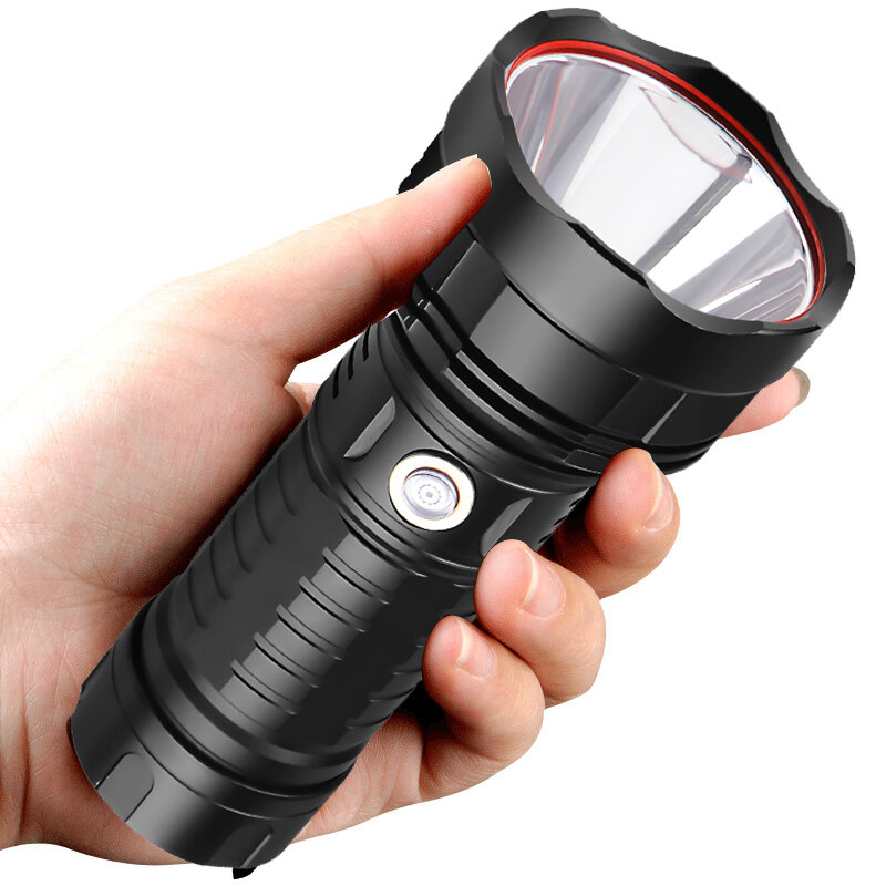 Powerful Led Flashlight White Laser 2000 Meter 200000LM Zoomable Torch Hard Light 18650 Battery Lantern Outdoor Camping Lamp