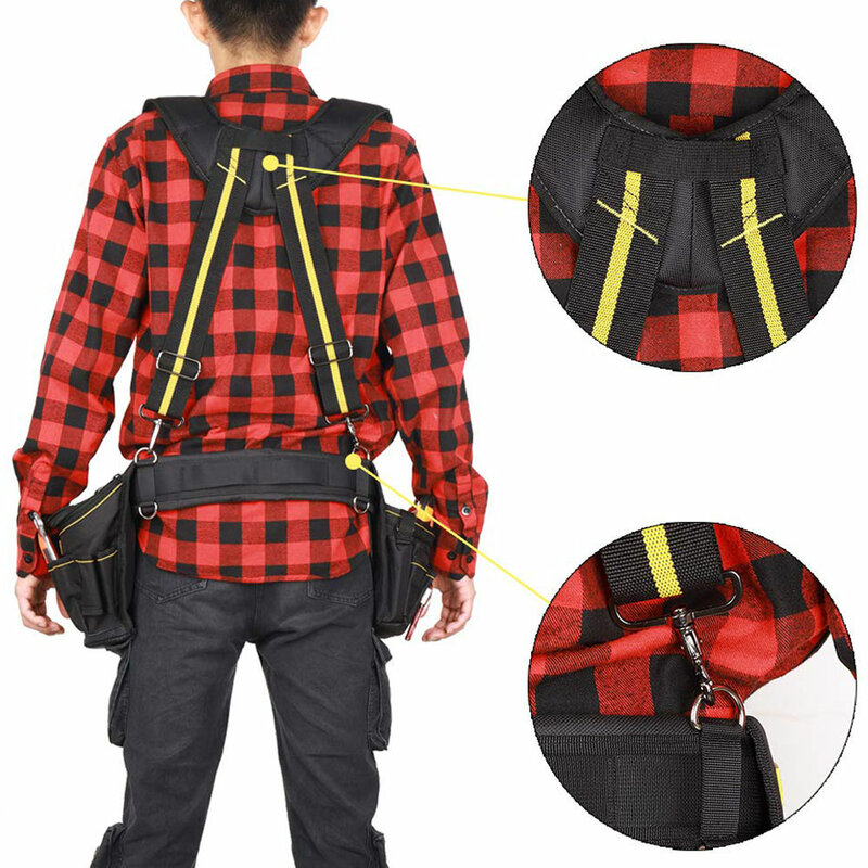 Multifunction Suspenders Brace Type X Tooling Straps Heavy Work Tool Strap Hangable Tool Bag Reduce Weight Male Suspender Belt