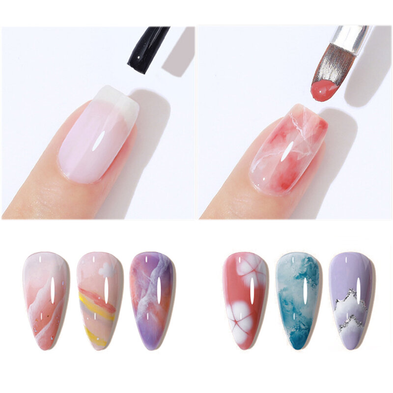 Vernis à ongles liquide en aquarelle 12ML, Gel UV à tremper pour Nail Art
