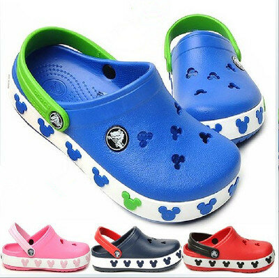 Детские Нескользящие пляжные сандалии Disney с Микки и Минни, летняя Уличная обувь для девочек и мальчиков, детские дышащие шлепанцы на плоской подошве