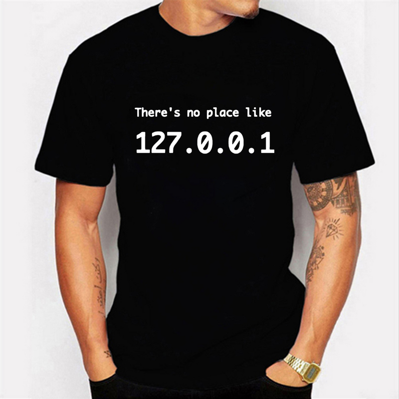 T-shirt moda maschile uomo 2022 non c' è posto come la stampa IP indirizzo divertente T-Shirt uomo manica corta estate magliette maglietta