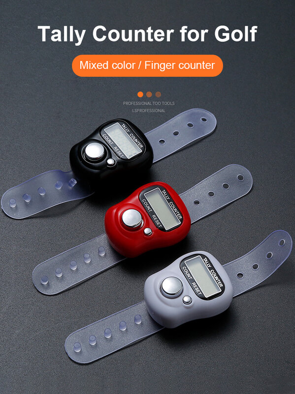 Contador eletrônico do dedo contador de 4 dígitos contador de contagem da mão a pilhas display led para o rastreamento do colo do golfe resettable