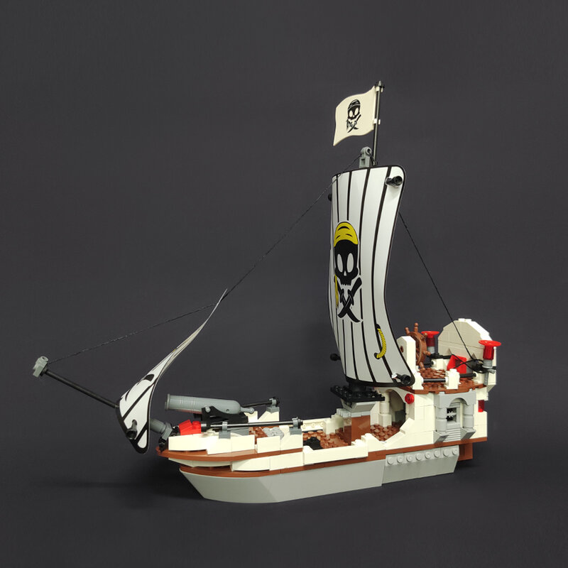 JIESTAR-bloques de construcción de Barco Pirata para niños, juguete de ladrillos para armar barco de los Piratas del Caribe, serie Creative Expert, código 30004