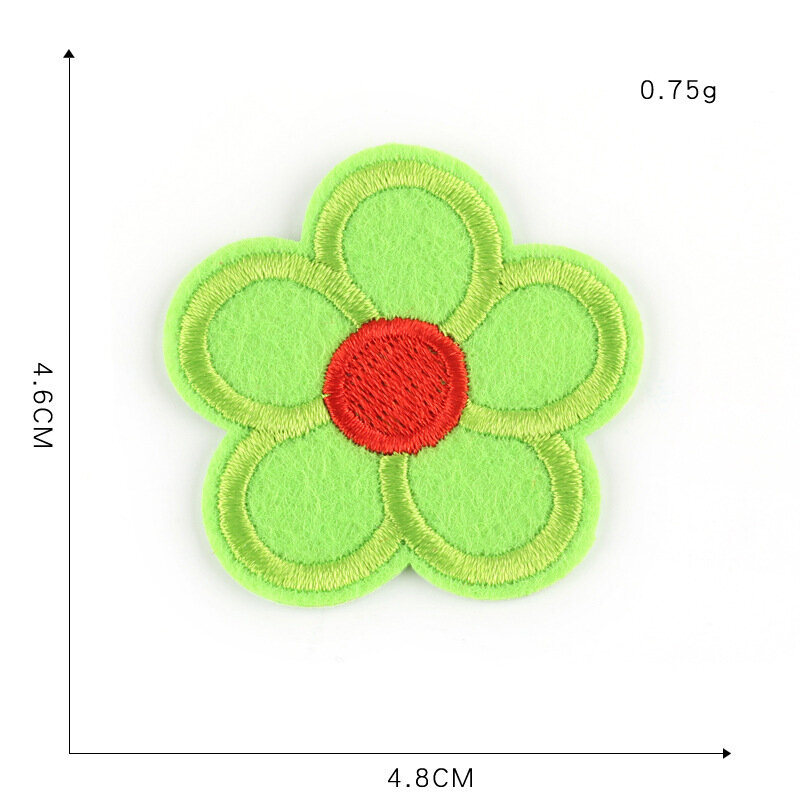 작은 꽃 시리즈 다림질 자수 패치 모자 청바지 스티커 바느질 DIY 어린이 의류 철 패치 아플리케, 5 피스/12 피스