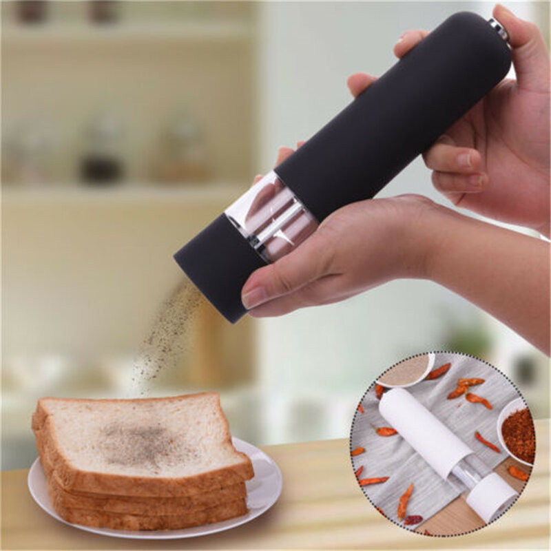 Electric Pepper Mill Automatic Salt Pepper Grinder Portable Sea Salt  for Spices Kitchen Utensils and Gadgets Salt and Pepper